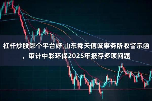 杠杆炒股哪个平台好 山东舜天信诚事务所收警示函，审计中彩环保2025年报存多项问题